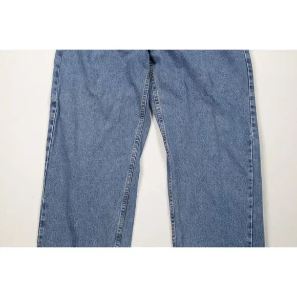 Vintage 90s Ralph Lauren Mens 38x32 Spell Out Baggy Loose Wide Leg Denim Jeans